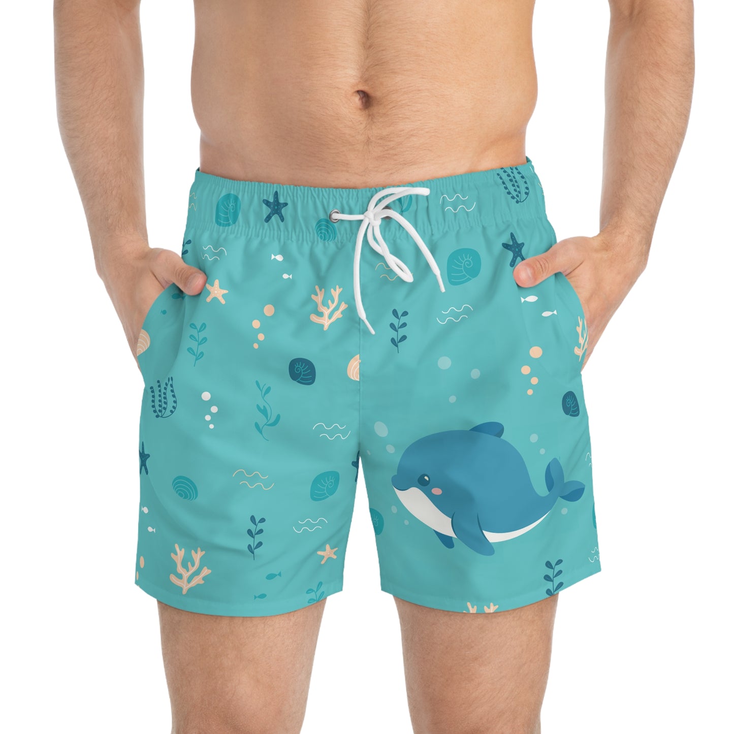 Swim Trunks Dolphin - Dad (AOP)