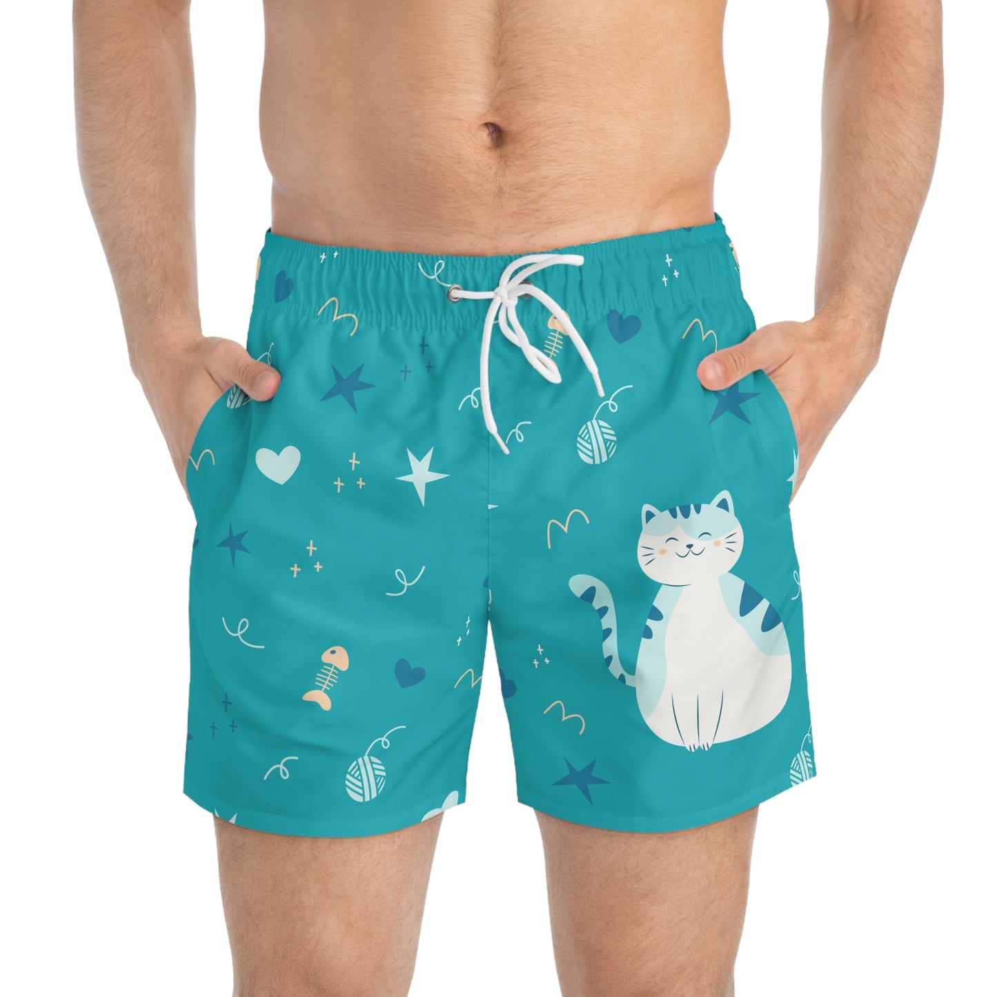 Swim Trunks Cat - Dad (AOP)